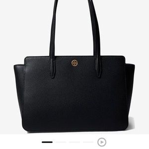 Tory Burch Robinson Pebbled Small Tote Black Brand New Never Used